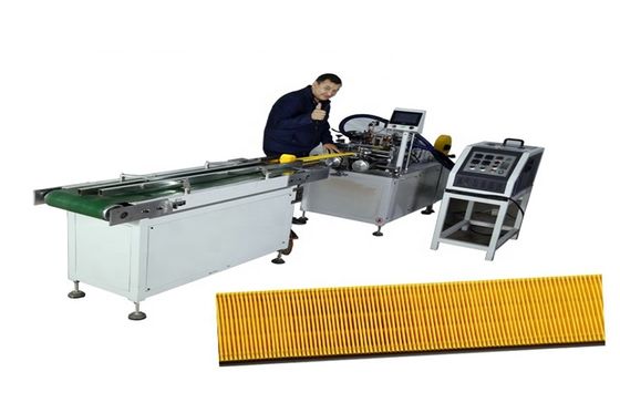 5-65m/Min Air Filter Making Machine , 50HZ Rotary Pleating Machine