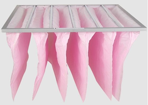 8 Pockets Air Filter Element , 70%-95% Air Purifier Bags F5 F6 F7