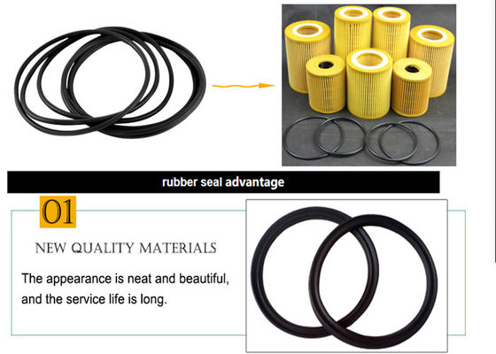 27MPa Filter O Ring 12mm X 12mm Triangle Strip Sealing Rubber Ring