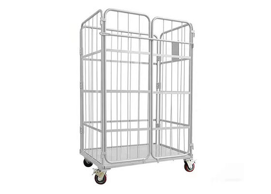Plastic Spraying Logistics Turnover Wire Mesh Storage Cages 50x100 Movable