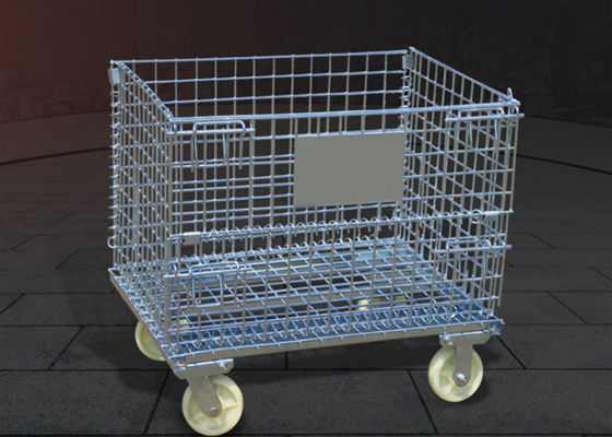 6mm Carbon Structural Steel Pallet Cages Electrostatic Spraying