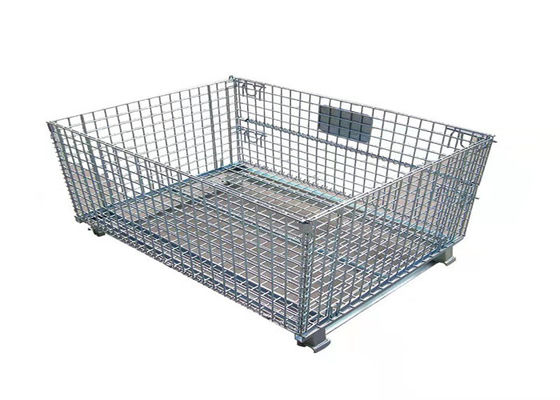 Logistics Express Sorting Storage Metal Pallet Cage Belt Pulley Foot Movable