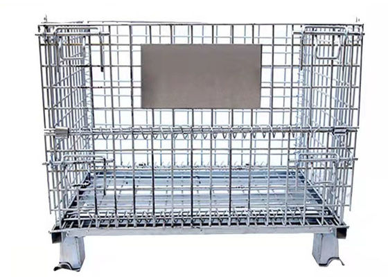 Workshop Shelf Of Belt Wheel Metal Cages And Pallets Folding