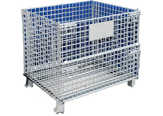 Ordinary Carbon Structural Steel 6.4mm Wire Pallet Cages Loading