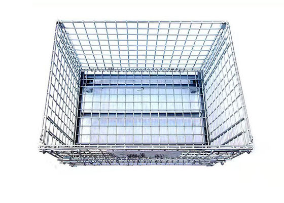 Ordinary Carbon Structural Steel 6.4mm Wire Pallet Cages Loading