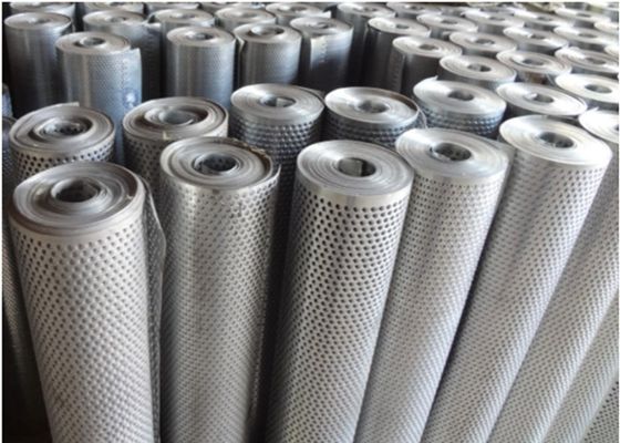 Copper Plate Perforated 2 × 25 Mm Air Filter Mesh Screen 0.6mm Thickness