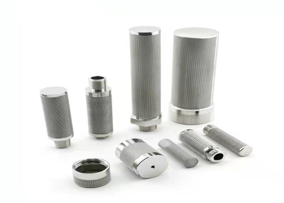 Welded Round Hole Mesh Iso9001 Metal Filter Cartridge 250mm Length