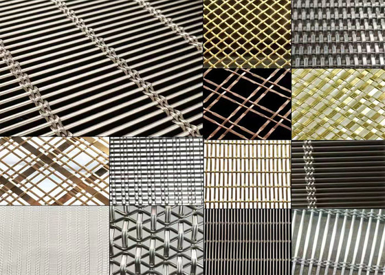 Partition Net Herringbone Net Metal Decorative Mesh For Ceiling Curtain Wall