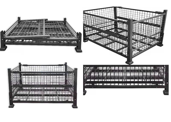 50*100 Sorting 6.4mm Collapsible Wire Basket Metal Cage