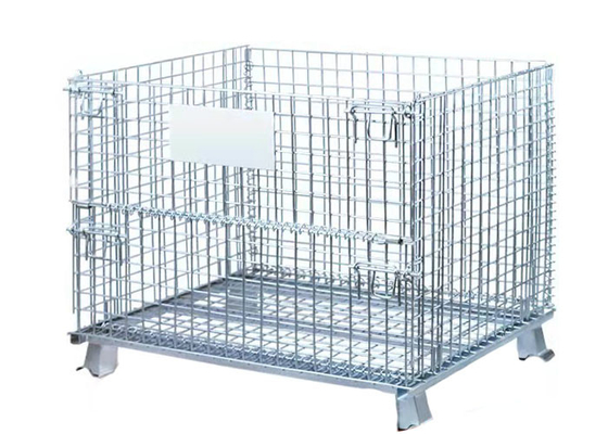 Fingerprint Resistant 6.0mm Foldable Wire Mesh Container Cage Express Transfer Box