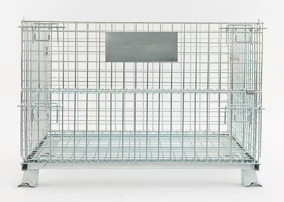 Galvanized 350kg Foldable Wire Mesh Cage Stacking Iron Frame Butterfly