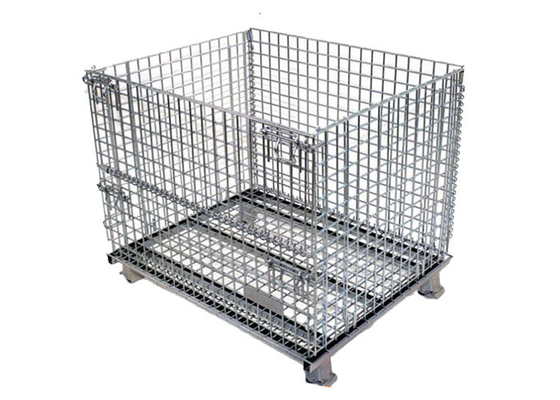 Express Sorting Warehouse 6.4mm Foldable Wire Mesh Cage Turnover Iron Frame